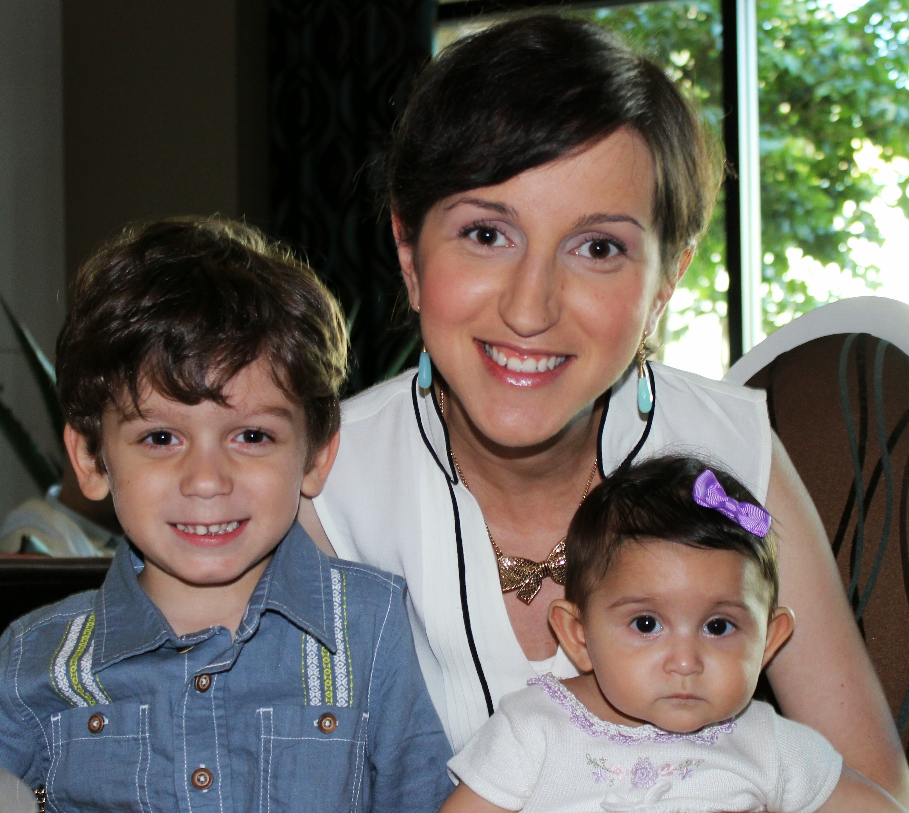 Inna with her young children